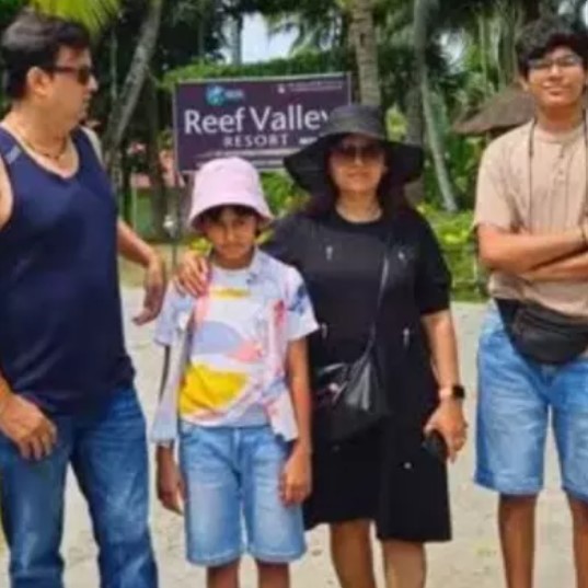 Shaurya Sharma with his family