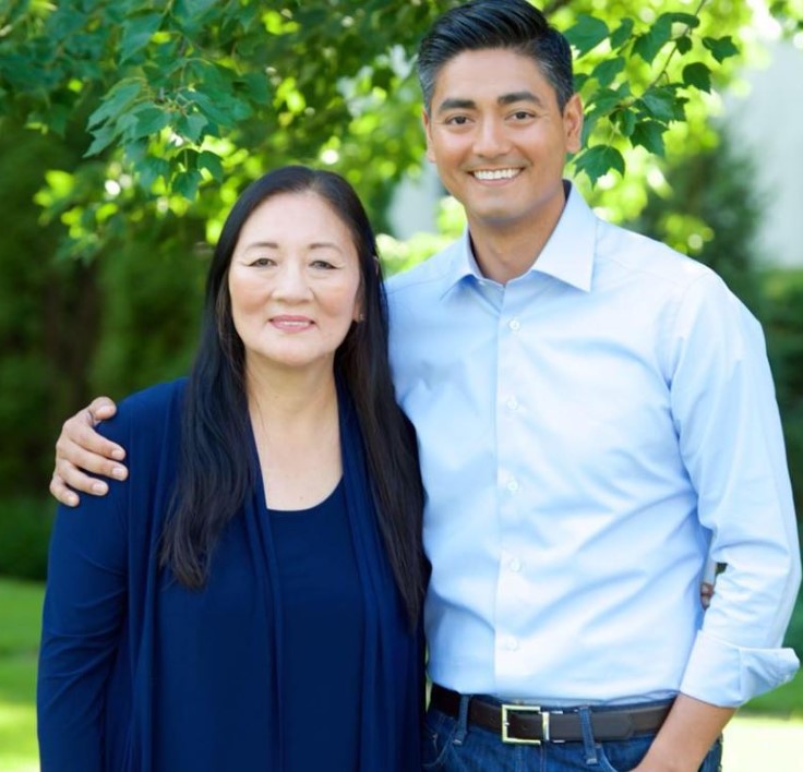 Aftab Pureval with his mom