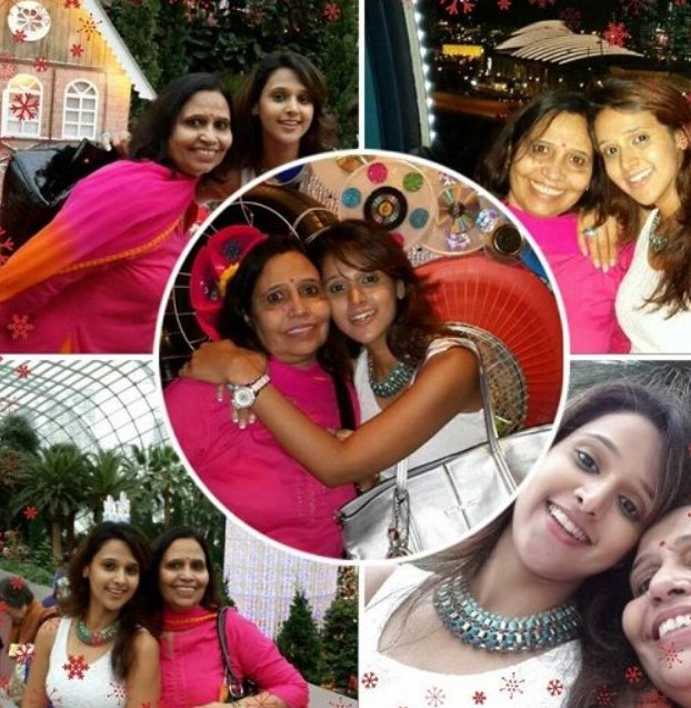 Astha Aggarwal with her mom