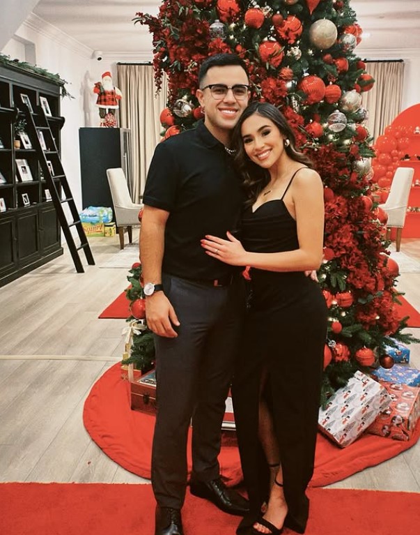 Frankie Gomez with his girlfriend