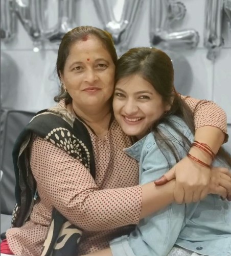 Lakshmi Mehta with her mom