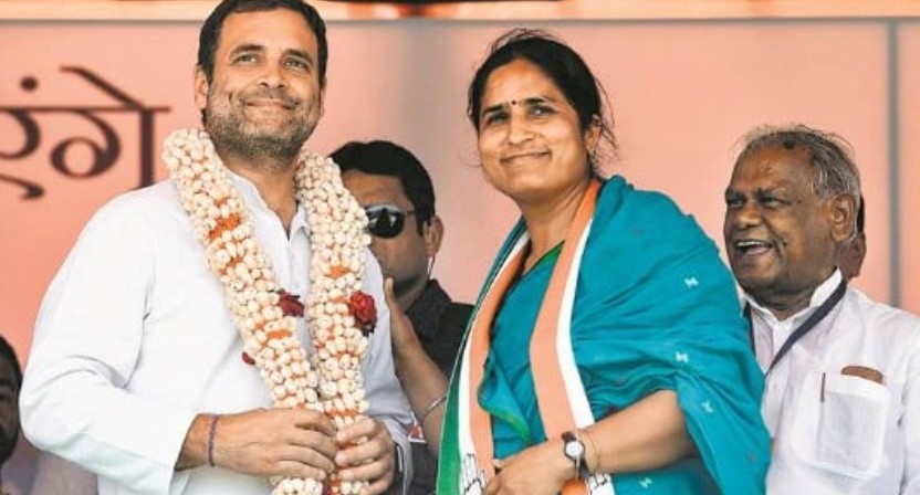 Ranjeet Ranjan with Rahul Gandhi