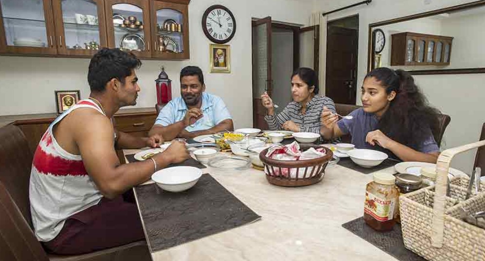 Ranjeet Ranjan with her husband and kids