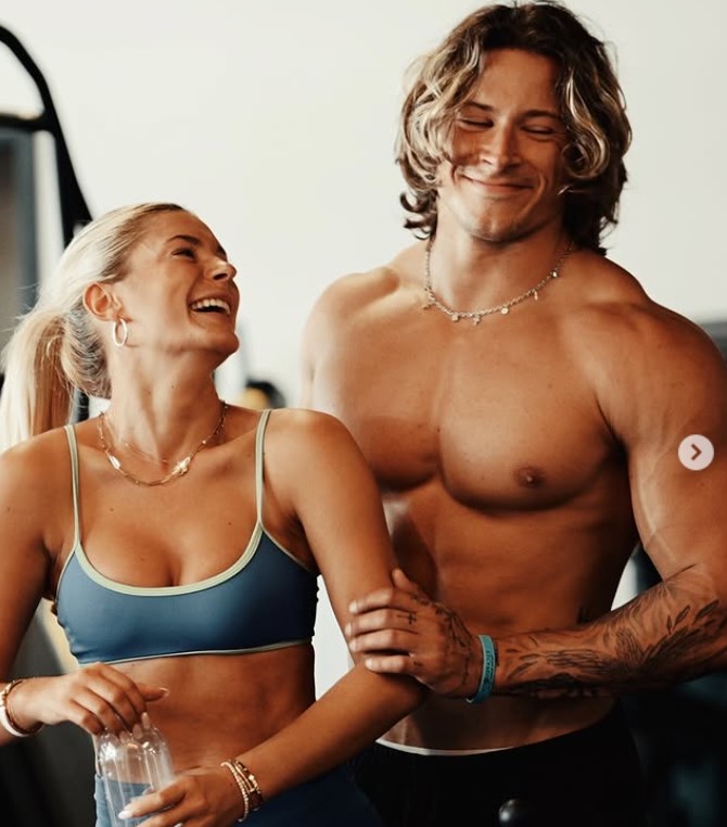Shelby Haas-Sapp with her boyfriend