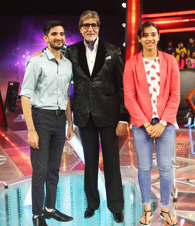 Shravan Mandhana with his sister and actor Amitabh Bachchan