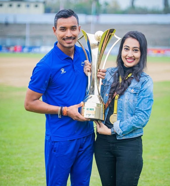 Sompal Kami with his wife