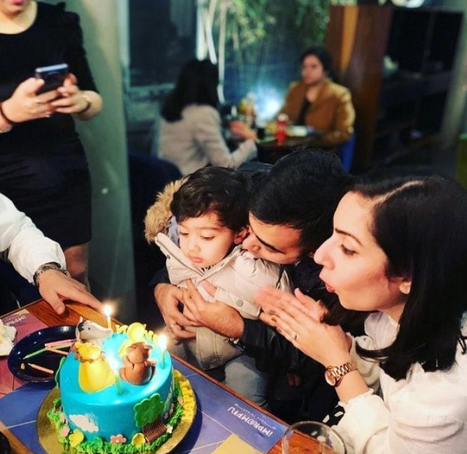 Tanya Puri with her husband and son
