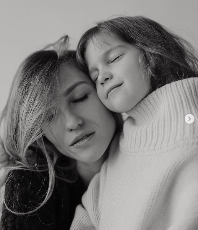 Ursula Kim with her daughter