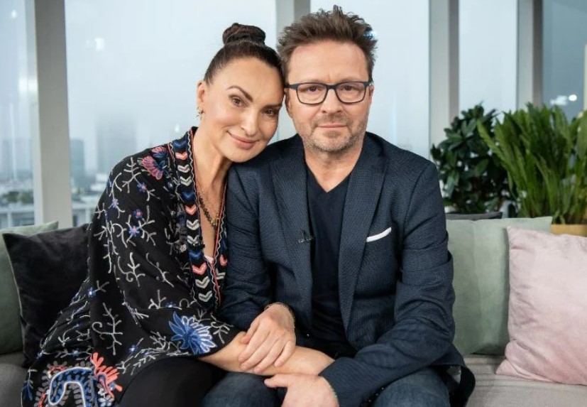 Agnieszka Maciąg with her husband