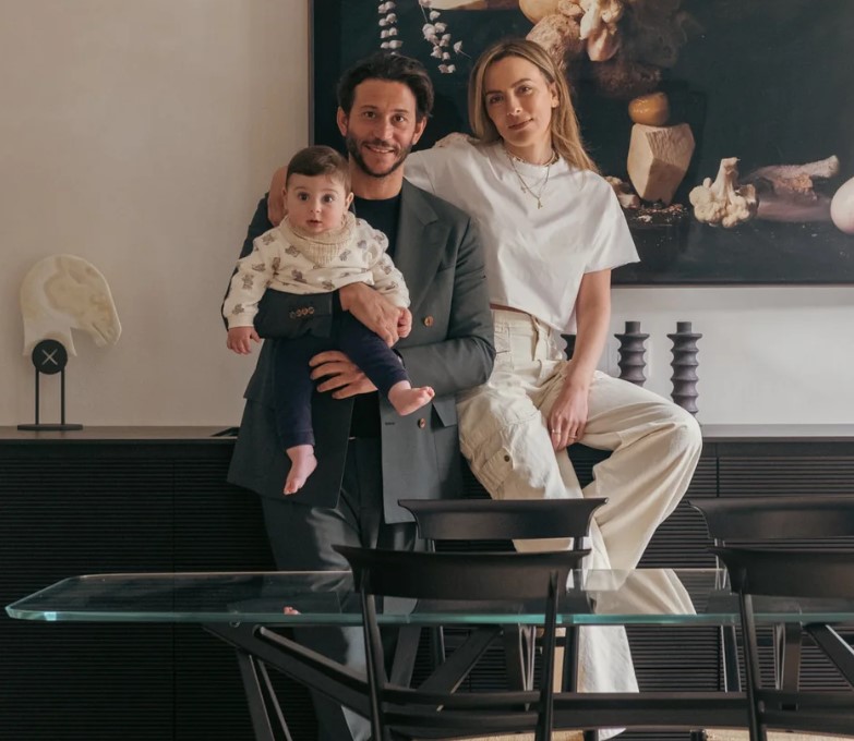 Alessia Bossi with her partner and kid