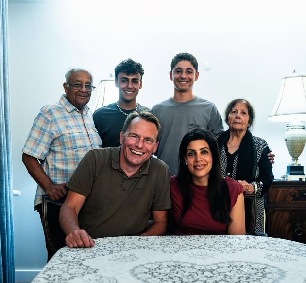 Arvid Lindblad with his parents, grandparents and brother