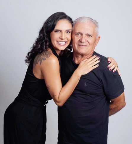 Carla Rocha with her dad