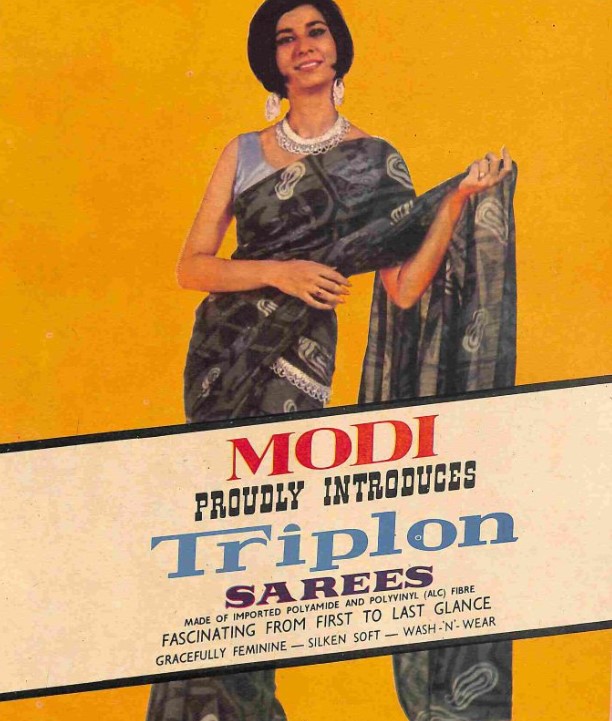 Castelino for a saree campaign as a model