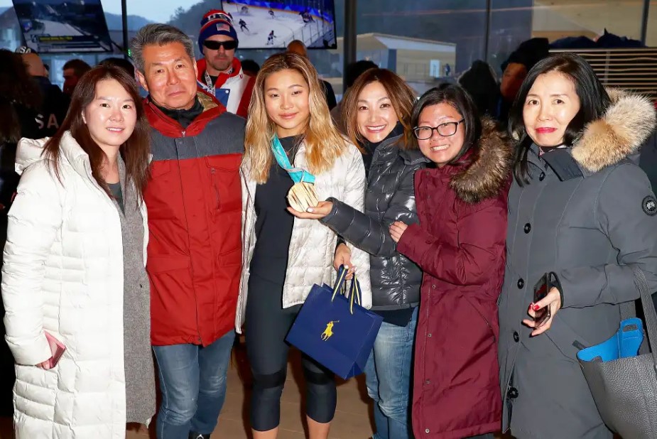 Chloe Kim with her family