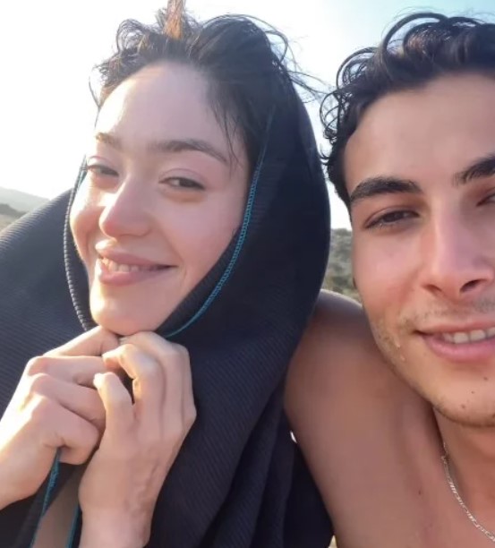 Emre Nalçakar with his girlfriend