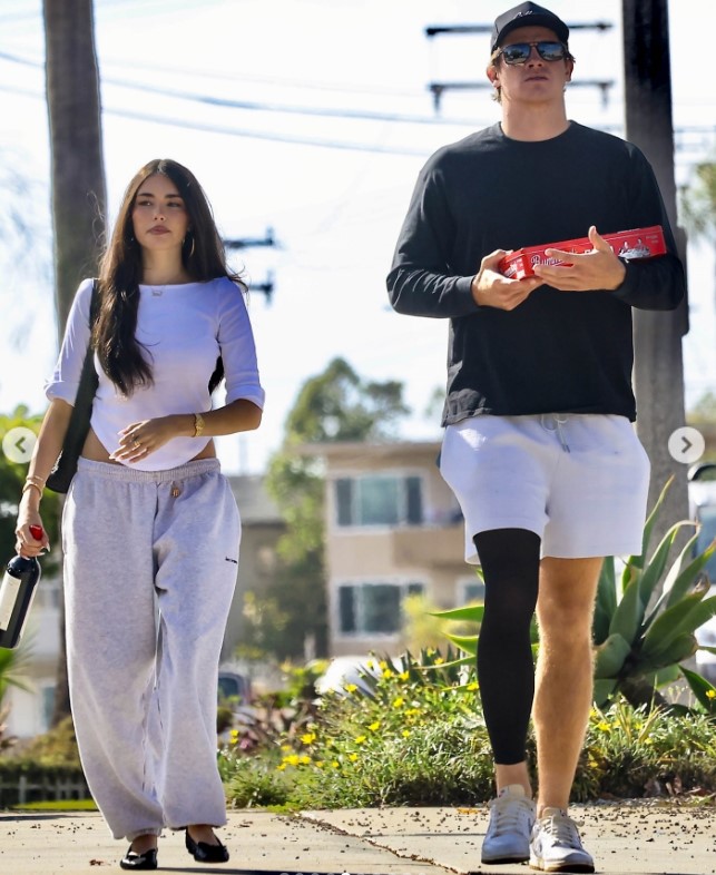 Madison Beer with Justin Herbert
