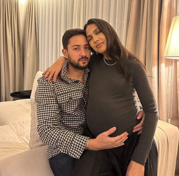 Manal Benchlikha with her husband