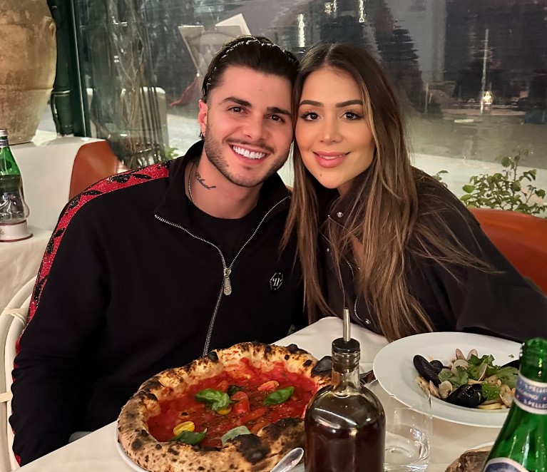 Manuel Napoli with his girlfriend Alexandra Méndez