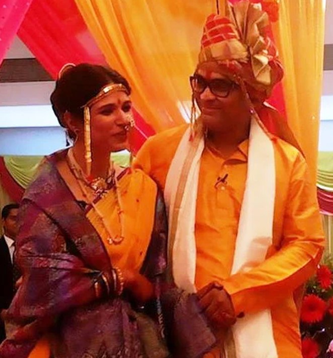 Mrunmayee Lagoo with her husband