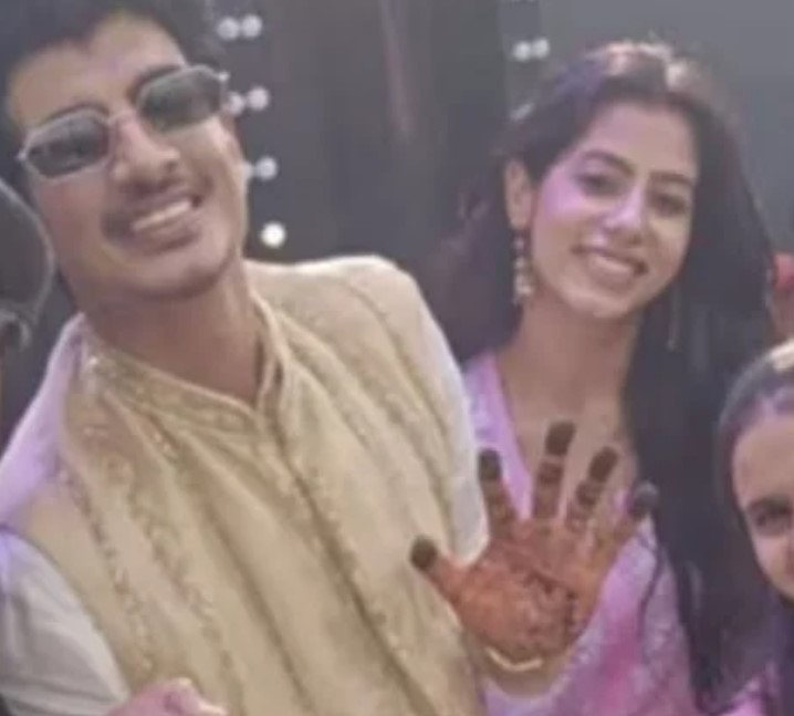 Nandika Dwivedi with Palash Muchhal