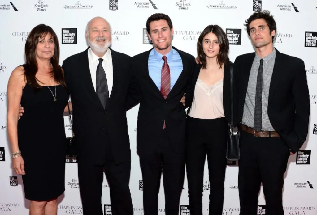 Nick Reiner with his parents and siblings