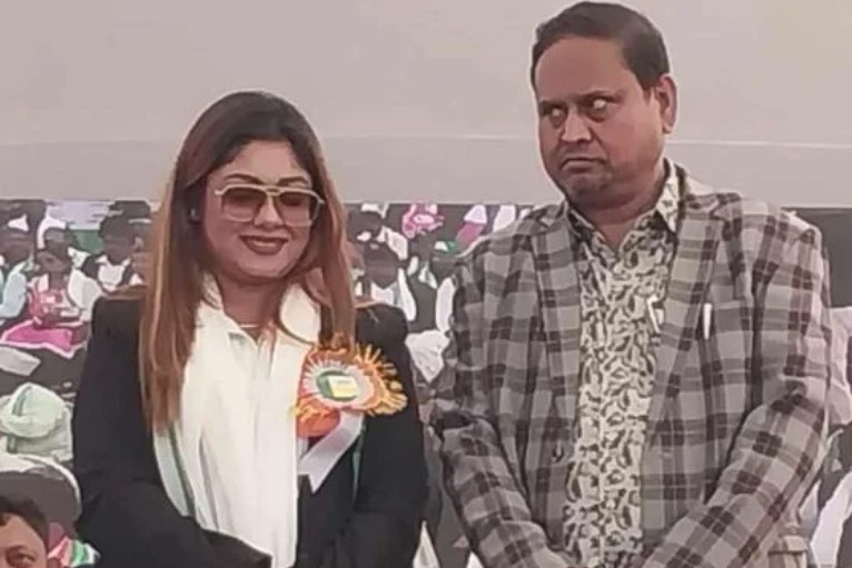 Nisha Chatterjee with Humayun Kabir