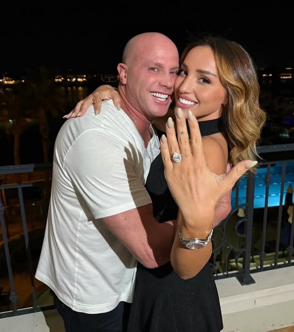 Nutsa Buzaladze with her fiancé Darren Prince
