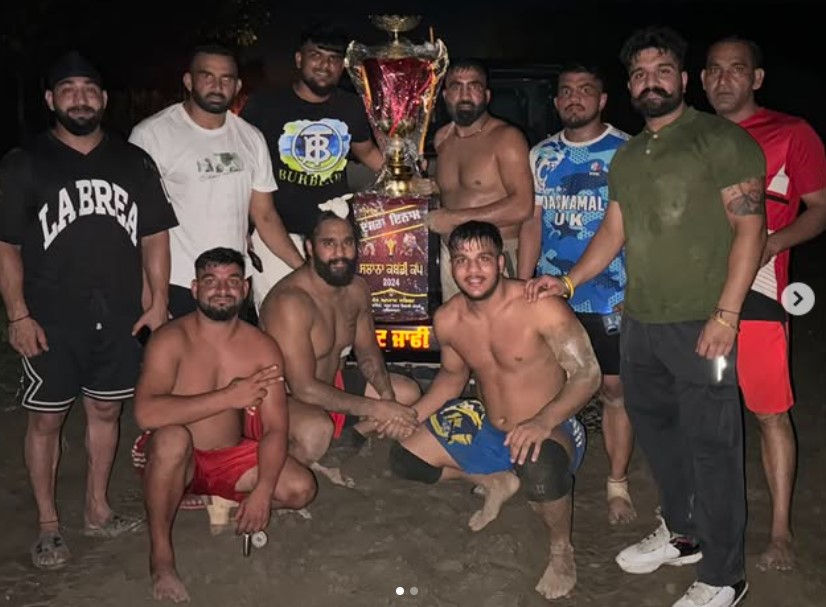 Rana Balachauria with his kabaddi team mates