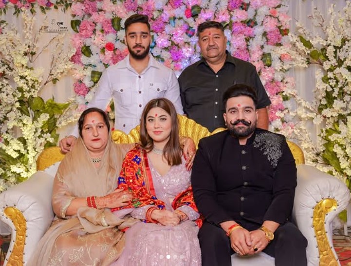 Rana Balachauria with his parents, wife and brother