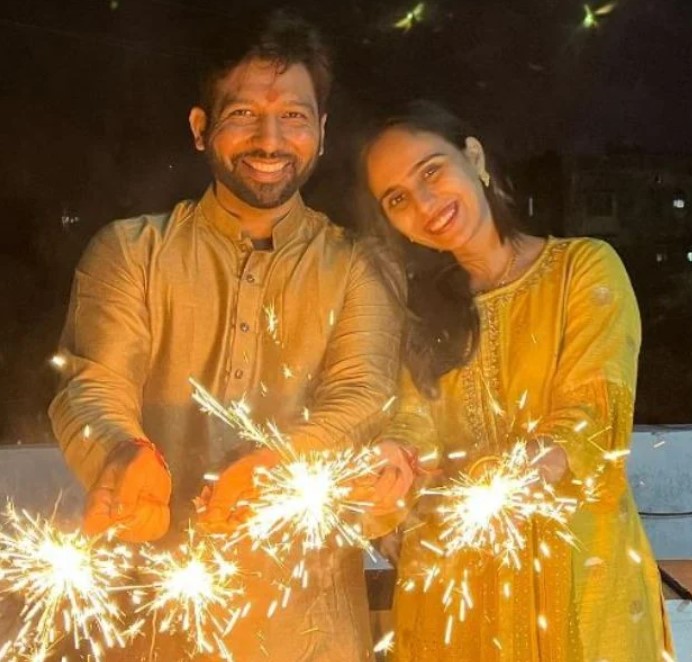 Rashika Pradhan with her husband