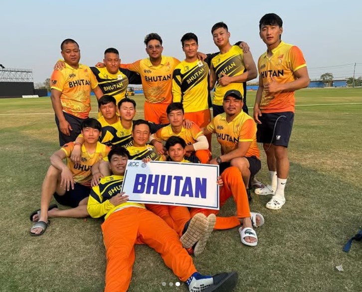 Sonam Yeshey with his teammembers
