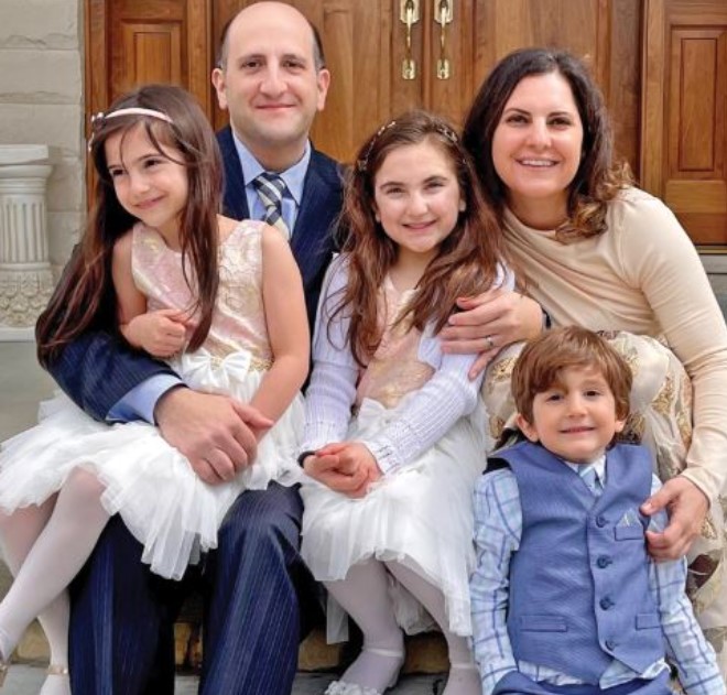 Tania Nemer with her husband and kids