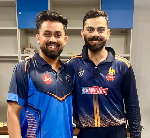 Vishal Jayswal with Virat Kohli