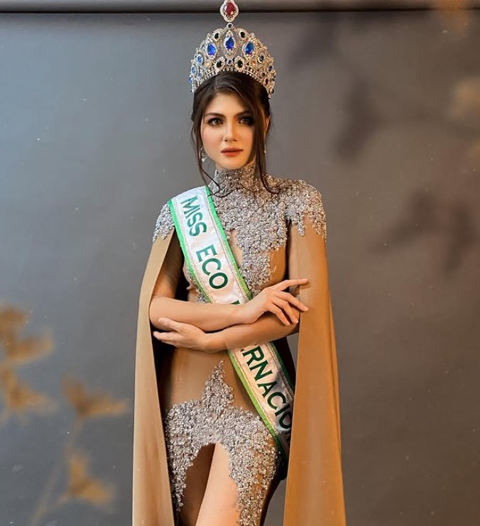 Amy Nur Tinie won the title of Miss Eco International 2019