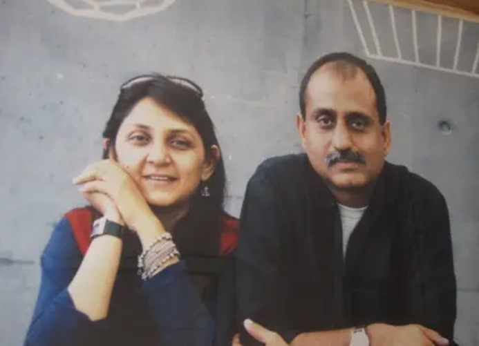 Anar Patel with her husband