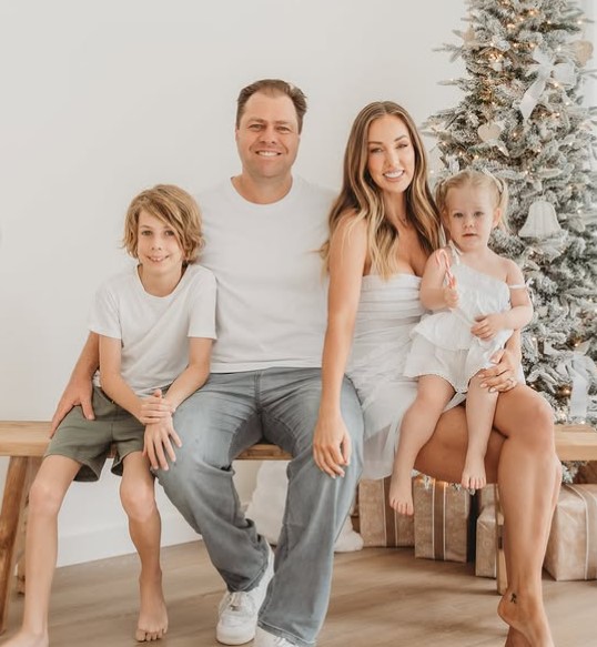 Ashy Bines with her husband and kids