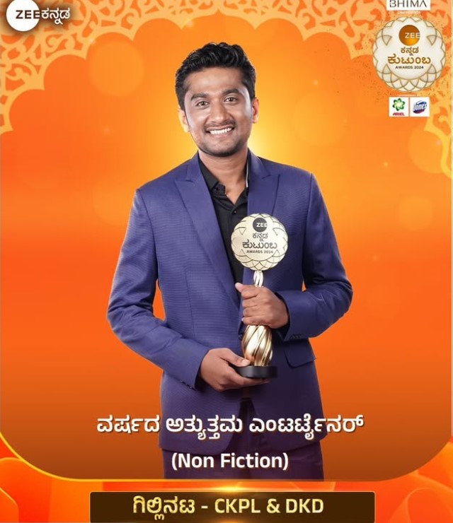 Gilli Nata received Zee Best Entertainer 2024 award