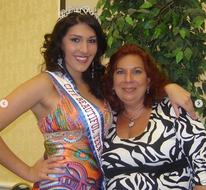 Jeanne Marie with her mom