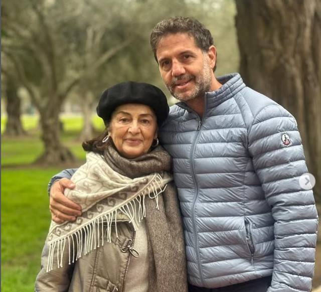 Lucas Jaramillo with his mother