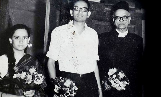 Madhav Gadgil's old image with his wife and father