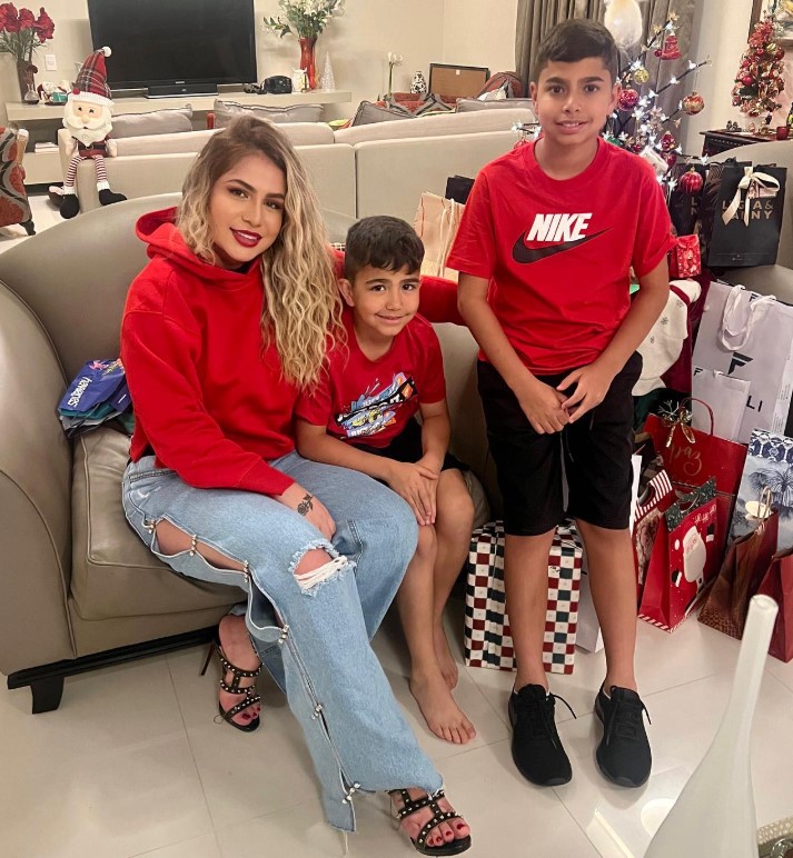 Mallu Ohanna with her sons