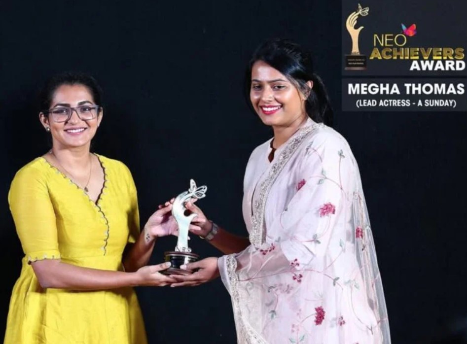 Megha Thomas won Neo Achievers Award (2025) for the film Rekhachithram (2025)