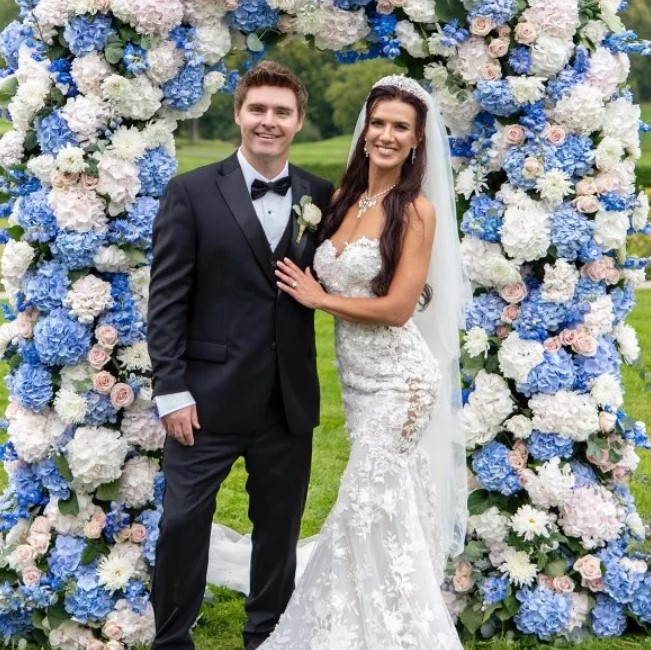 Natalie Burn with her husband Timothy Woodward Jr