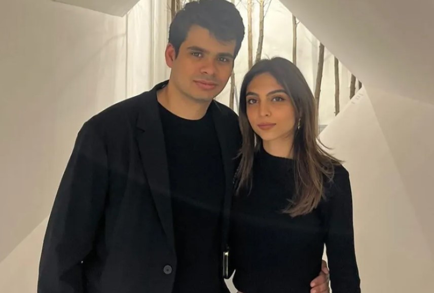 Raihan Vadra with his fiancée Aviva Baig