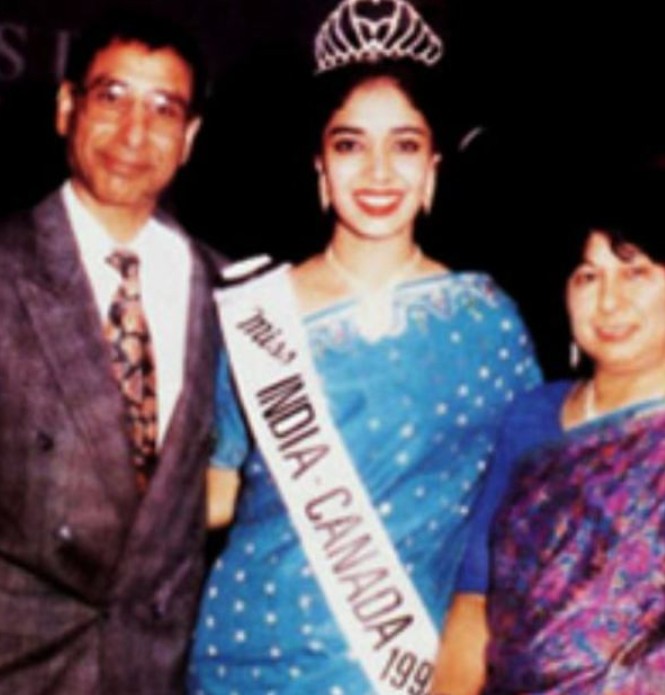 Ruby Bhatia, after being crowned Miss India Canada