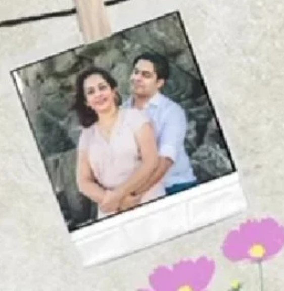 Sharada Iyer with her husband