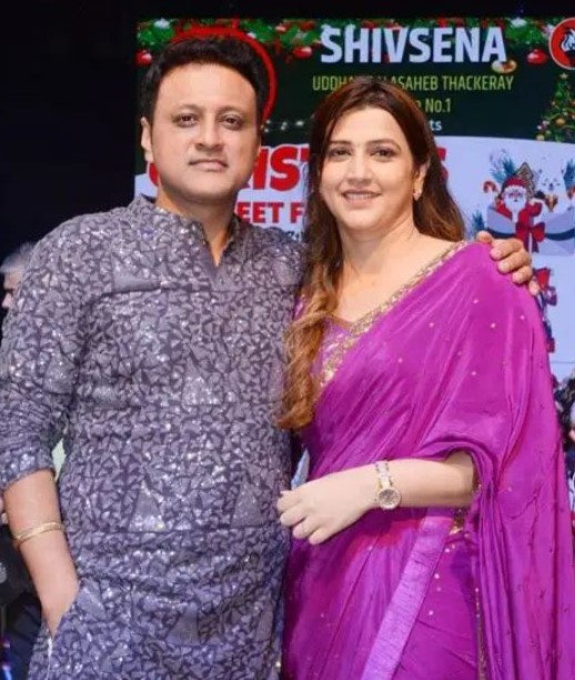 Tejasvee Ghosalkar with her husband