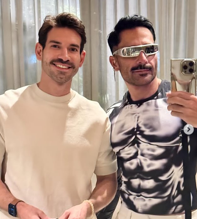 Thales Sabino with his boyfriend