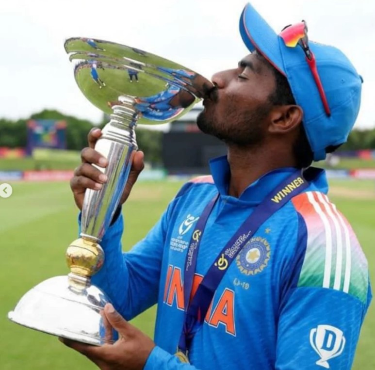 Aaron George after winning U-19 T20 World Cup 2026