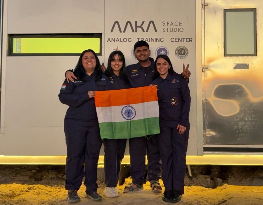 Aditya Pandya, with the lunar analogue mission team
